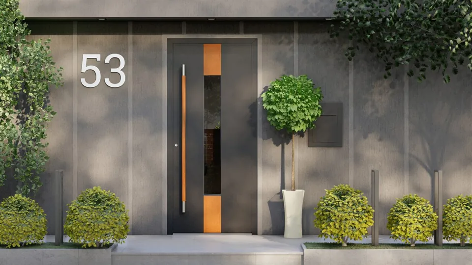 Moderne Aluminium-Haustür